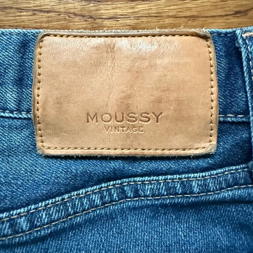 MOUSSY VINTAGE Tyrone Skinny Blue Denim Jeans Japan Raw Hem Medium Wash 29 - Picture 10 of 11